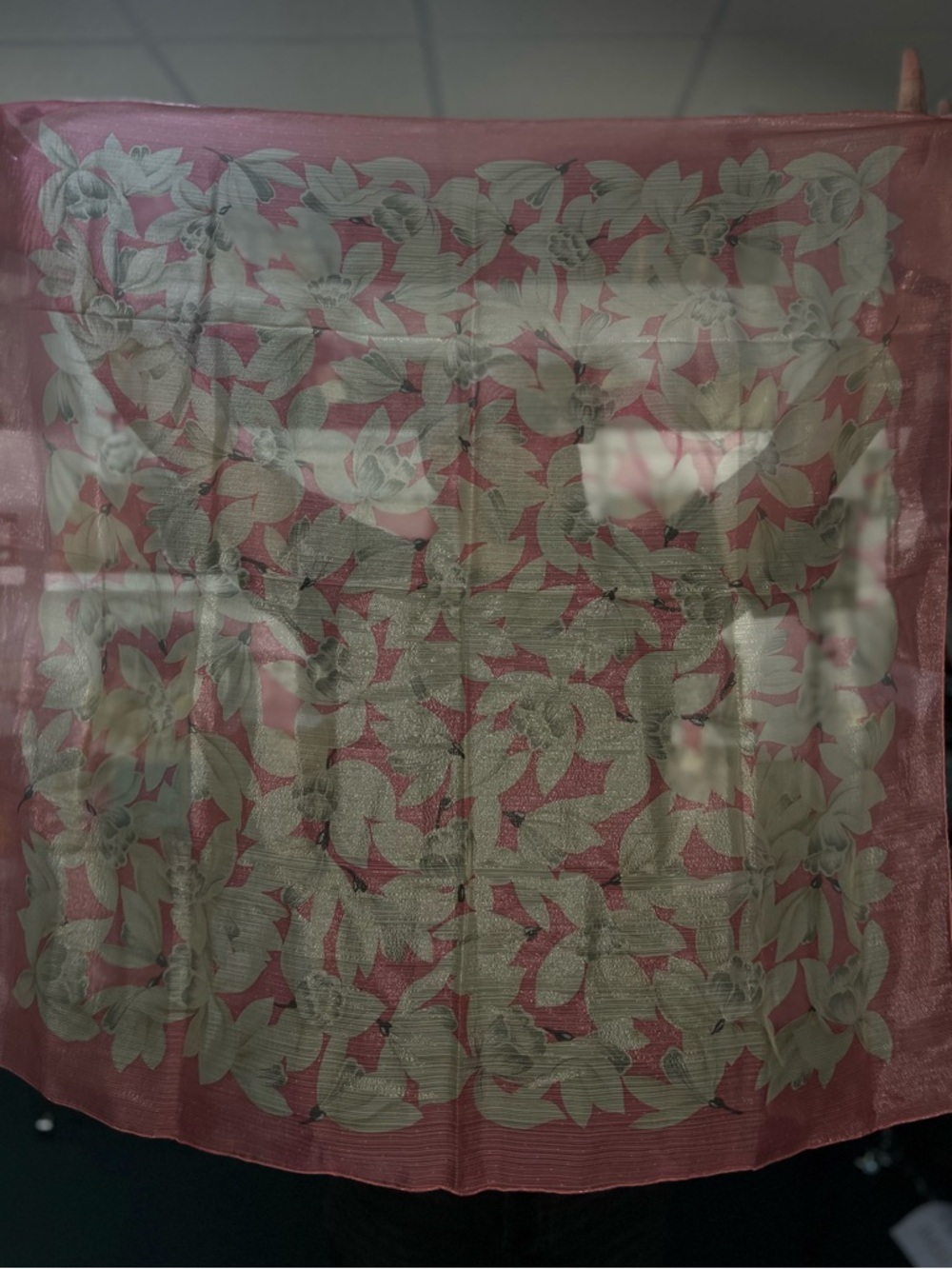 VALENTINO GARAVANI PINK SILK SCARF